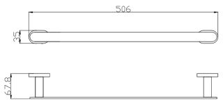 Полотенцедержатель Rav Slezak Yukon YUA0701/50CMATZ Черный матовый Золото